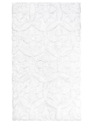 Home Classic White Plush Cotton Rich Bath Rug 21x34  Tufted Throw Mat