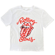 Girls Valentines Day Graphic T-Shirt Tee Shirt White & Red Hearts