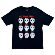 Friday The 13th Mens Black Jason Vorhees Moods Graphic Tee Halloween T-Shirt