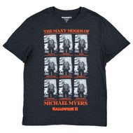 Halloween II Mens Dark Gray Heather Moods Graphic Tee Halloween T-Shirt