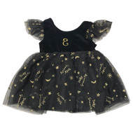 Infant & Toddler Girls Black & Gold Wicked Moon & Star Tulle Baby Dress