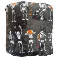 The Big One Oversized Plush Halloween Skeletons Throw Blanket - 5'x6' Black