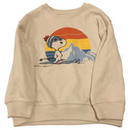 Peanuts Boys Beige Snoopy Dog Ski Sweatshirt Sweat Shirt