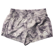 Reebok Girls Gray Camo Running Track Athletic Training Shorts Small 6-6X