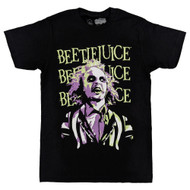 Beetlejuice Mens Black Short Sleeve Graphic Tee Halloween T-Shirt