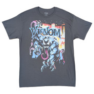 Marvel Mens Gray Short Sleeve Venom Graphic T-Shirt