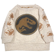 Infant Boys Beige Jurassic World Dinosaur T-Rex Sweatshirt