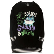 Womens Black Nightmare Before Christmas Sleepshirt Sleep & Night Shirt