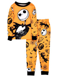 Boys Orange 2Piece Jack Skellington Nightmare Before Christmas Pajama Set Size 6