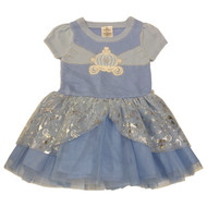 Disney Princess Toddler Girls Blue Cosplay Cinderella Tulle Sweater Dress 2T