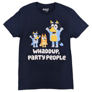 Bluey Mens Navy Blue Short Sleeve Graphic T-Shirt Small