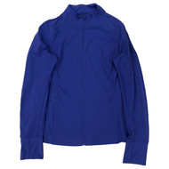 Avia Womens Blue Nylon Core Athletic Jacket Lightweight Zip Sweatshirt