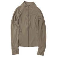 Avia Womens Taupe Nylon Core Athletic Jacket Lightweight Zip Sweatshirt