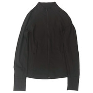 Avia Womens Black Nylon Core Athletic Jacket Lightweight Zip Sweatshirt