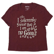 Womens Burgundy Tight Fit Harry Potter Tee Shirt T-Shirt