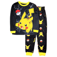 Pokemon Boys Lightweight Pikachu Pajamas Shirt Sleep Pants Set Medium 8