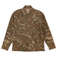 Wrangler Mens Brown Camouflage Relaxed Fit Long Sleeve Woven Shirt
