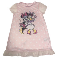 Disney Toddler Girls Lightweight Pink Minnie Mouse & Daisy Duck Nightgown