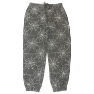 Womens Gray Spider Web Halloween Joggers Sweat Pants Sweats