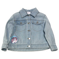 Disney Little Mermaid Girls Light Blue Ariel Denim Jacket