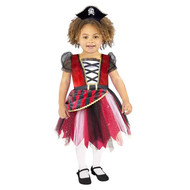 Infant Toddler Girls Pirate Cutie Halloween Costume Dress & Headband