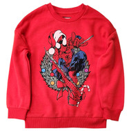 Marvel Boys Red Spider-Man Superhero Christmas Pull-Over Sweatshirt