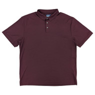 Ben Hogan Mens Burgundy Chevron Short Sleeve Performance Golf Polo Shirt