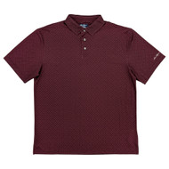 Ben Hogan Mens Burgundy Neat Short Sleeve Performance Golf Polo Shirt
