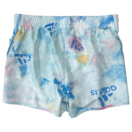 Adidas Girls Light Blue Tie Dye Running Track Athletic Training Shorts