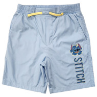 Boys Blue Flat Front Stitch Front Pocket Elastic Waistband Shorts