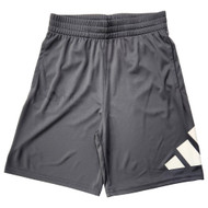 Adidas Boys Gray & White Athletic Basketball Gym Shorts Medium 10-12