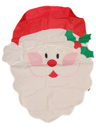 Cheery Rosy Cheeked Santa Face Hat Holly Berry Christmas Holiday Garden Flag