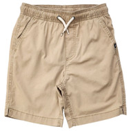 Quicksilver Boys Tan Drawstring & Elastic Waist Khaki Shorts