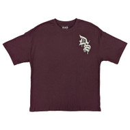 Dogg Supply Mens Burgundy Snoop Dogg Graphic Tee Short Sleeve T-Shirt