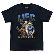UFC Worldwide Mens Black Short Sleeve Graphic T-Shirt