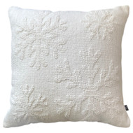 My Texas House Ivory Snowflake Throw Pillow, 18x18 Accent Cushion