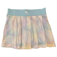 Puma Girls Light Blue Purple Orange Mesh Athletic Skort Skirt