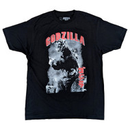 Godzilla Mens Black Graphic Tee Short Sleeve T-Shirt