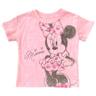 Disney Infant Toddler Girls Minnie Mouse Pink Short Sleeve Tee T-Shirt