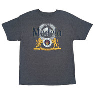 Modelo Mens Gray Short Sleeve Graphic T-Shirt