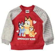 Infant & Toddler Boys & Girls Red & Gray Bluey Valentine Sweatshirt Top