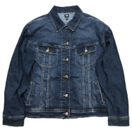 Lee Womens Blue Heritage Denim Button Front Jean Jacket 3X