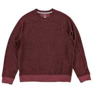 Van Heusen Mens Cabernet Red Long Sleeve Crew Neck Birdseye Sweatshirt Medium