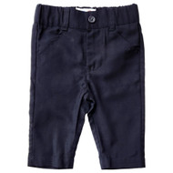 G-Cutee Infant & Toddler Boys Navy Blue Elastic Waist Dress Pants