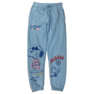 Peanuts Womens Blue Snoopy & Friends Joggers Sweat Pants Sweats