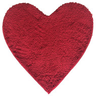 Essentials Pretty Heart Shaped Red Bath Rug, Valentine Love Mat