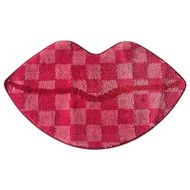 Valentines Day Red & Pink Lips Shaped Bath Rug, Love Kisses 17x24 Mat