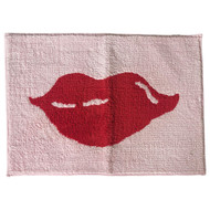 Essentials Valentines Day Red & Pink Lips Bath Rug, Love Kisses 17x24 Mat
