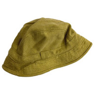 Womens Green Textured Wool Blend Bucket Hat