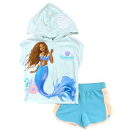 Disney The Little Mermaid Outfit Light Blue Tee Shirt T-Shirt & Shorts Set